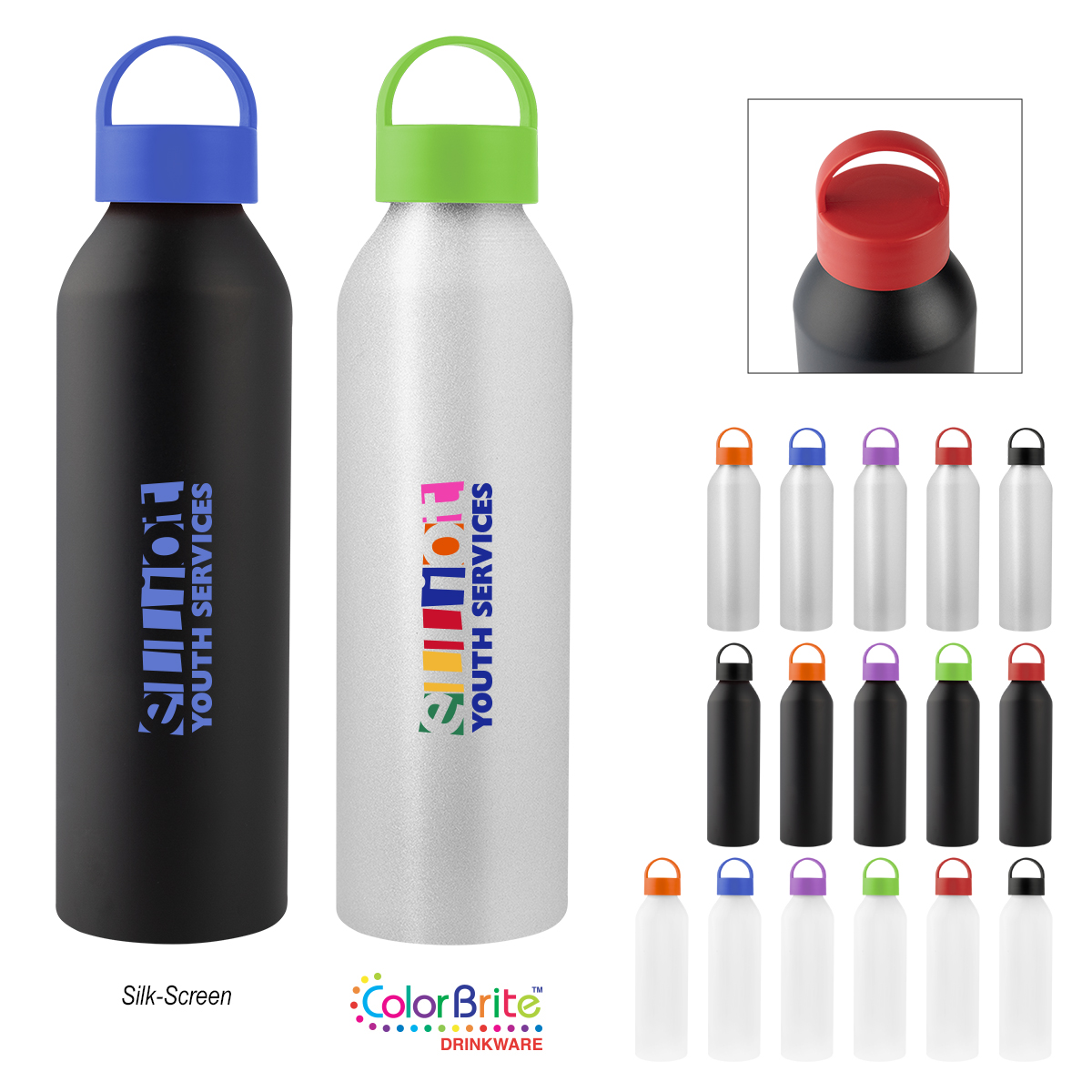 22 Oz. Full Laser Darcy Aluminum Bottle