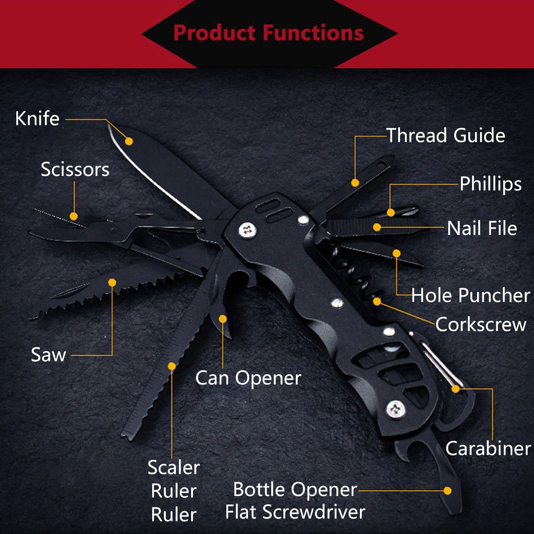 Ultimate Multi Functional Knife Tool Kit 15