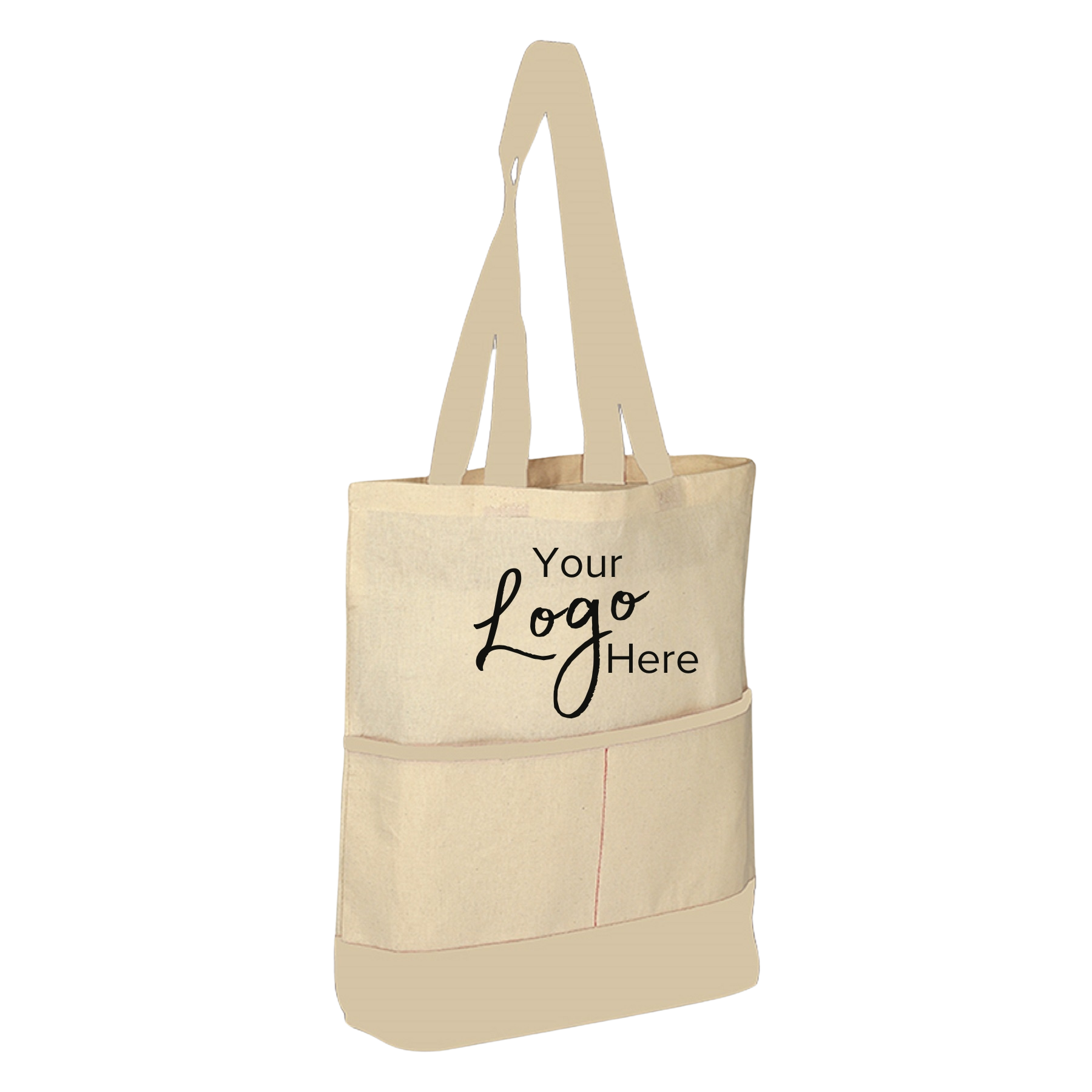 Accent Tote Bag with Pocket & 3" Gusset (16"x17"x3" 1