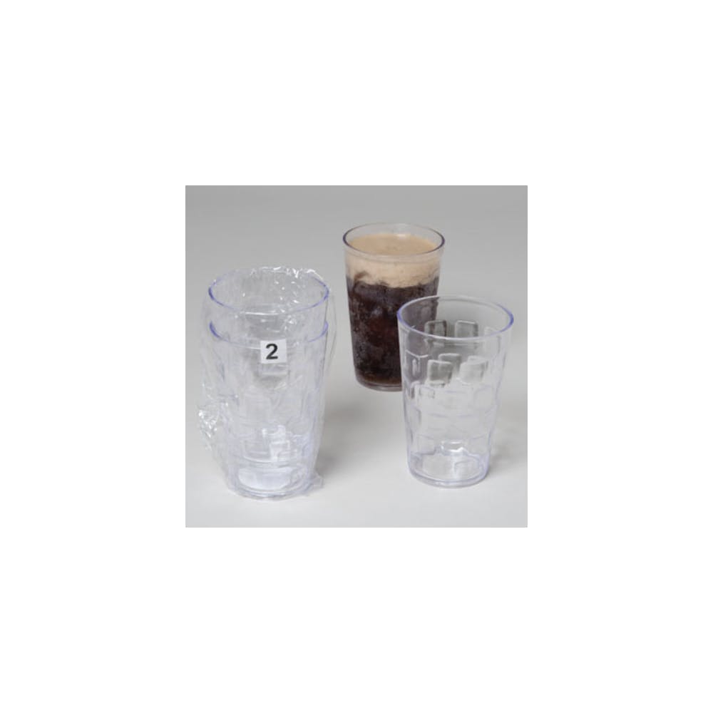 Plastic Tumblers - Clear 18 oz 2 Pack Glass-Look 2