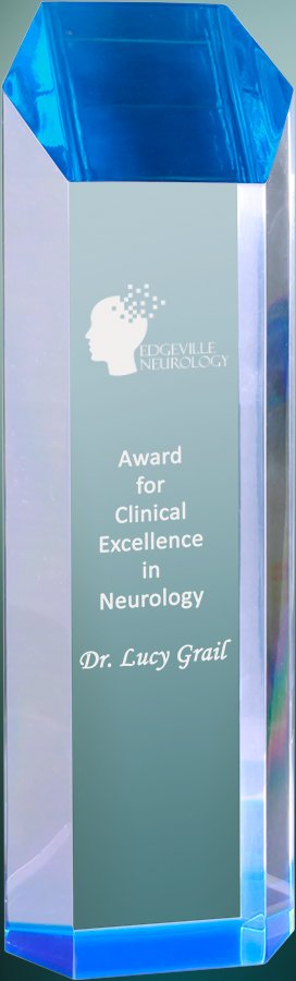 3" x 10" Blue Tower Acrylic Award