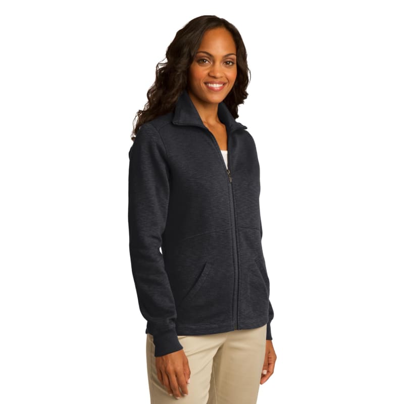 Port Authority Women's Slub Fleece Full-Zip Jacket. 8