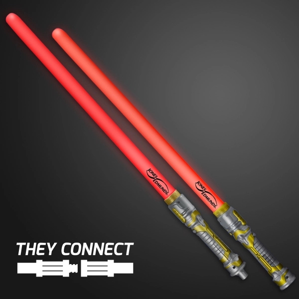 Double Sided Swords Sabers with Red LEDs and Sounds 2