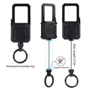 Sleek Metal Square Keychain With Durable Steel Wire Rope 9