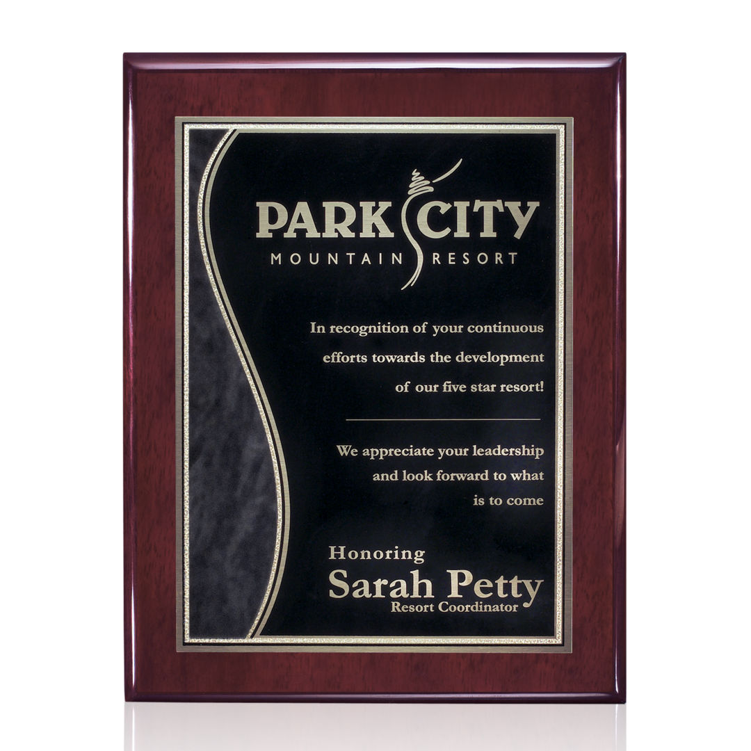Oakleigh/Nobleton Plaque - Rosewood Finish 2