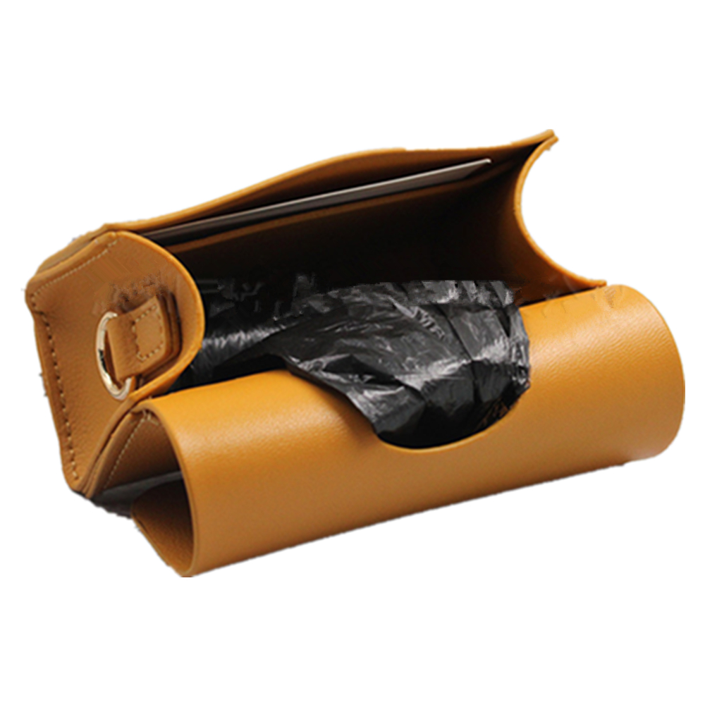Leather Dog Poop Waste Bag Dispenser 1