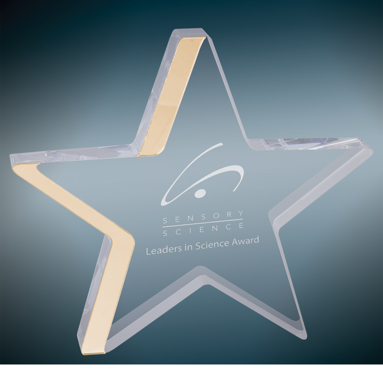 7.75" x 7" Gold Star Acrylic Award