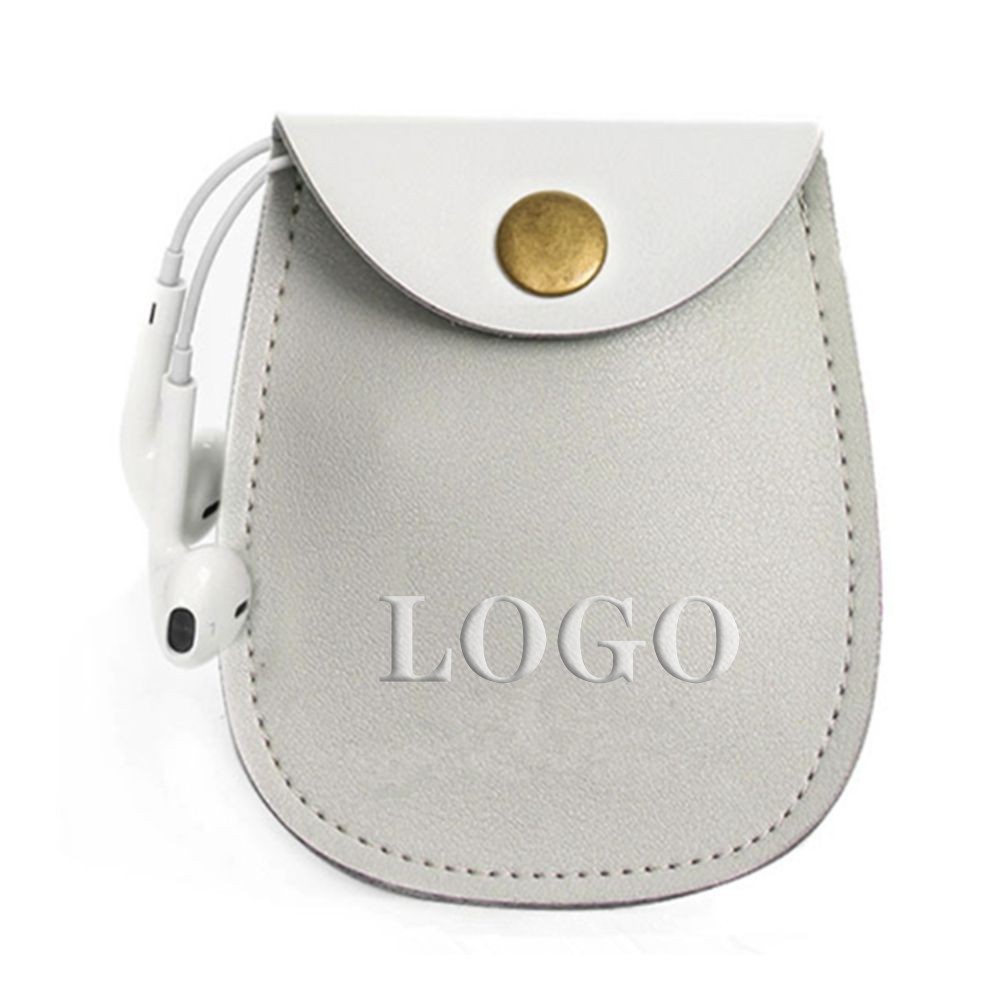 Leather Ear Bud Pouch Coin Change Bag 7
