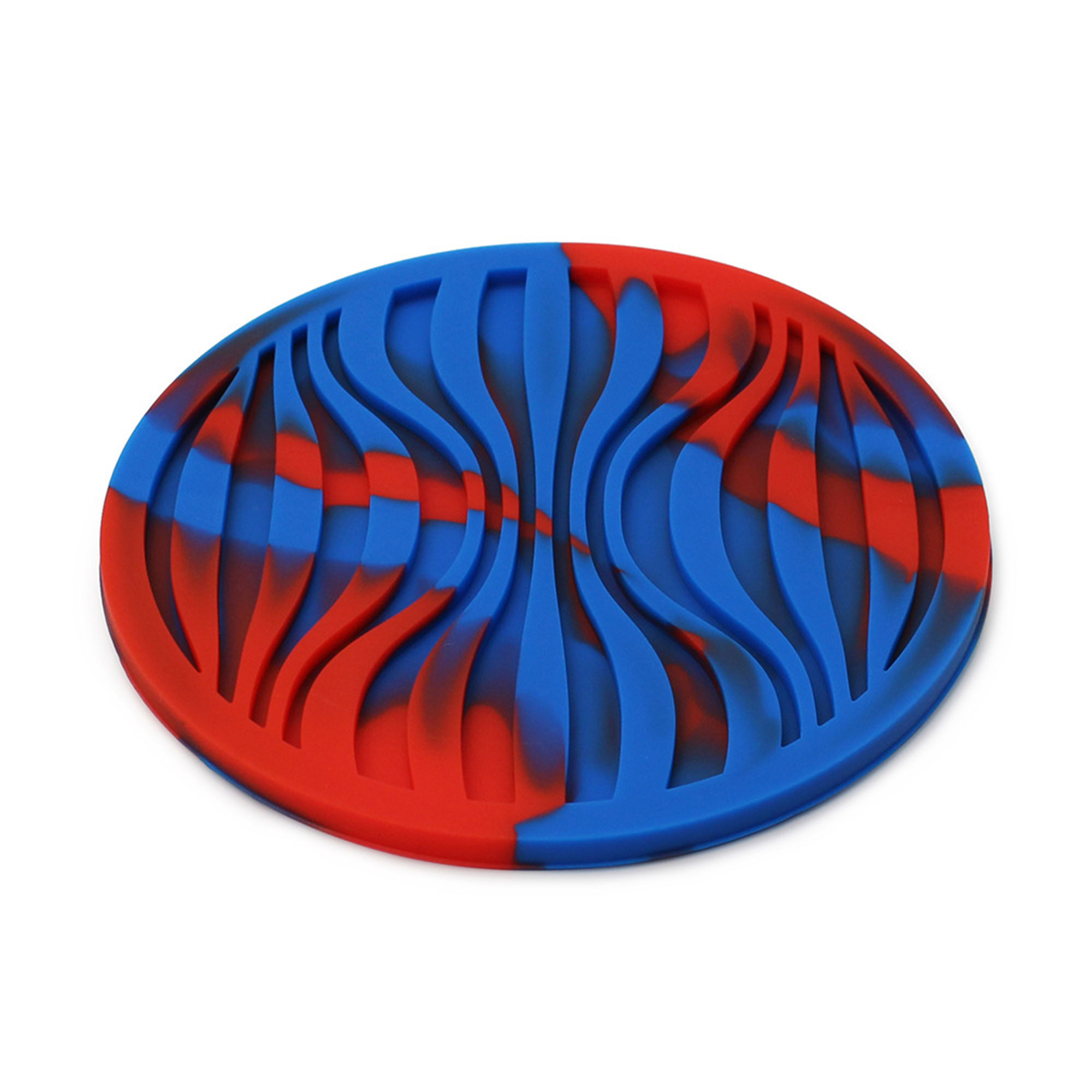 Non-Slip Wavy Round Silicone Coaster 2