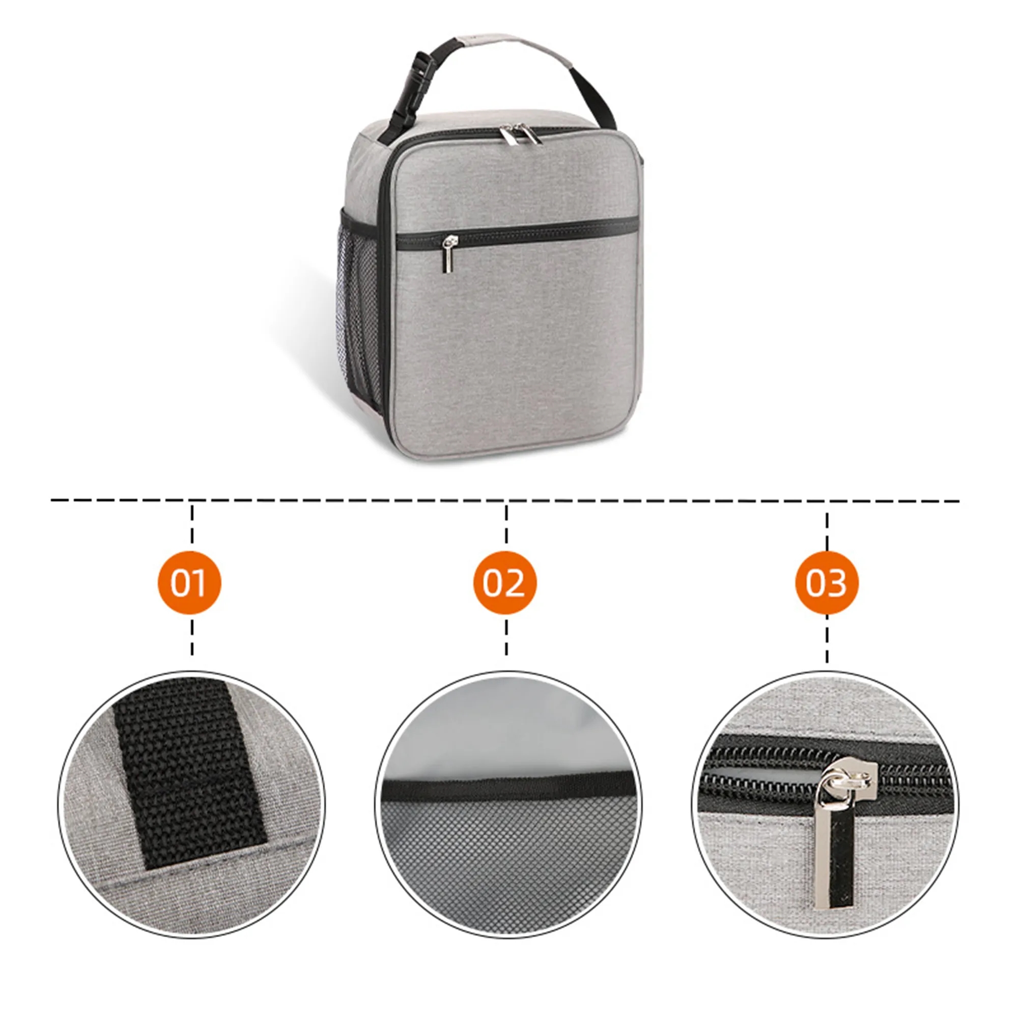 Stock Reusebale Portable Compact Lightweight Lunch Bag 5