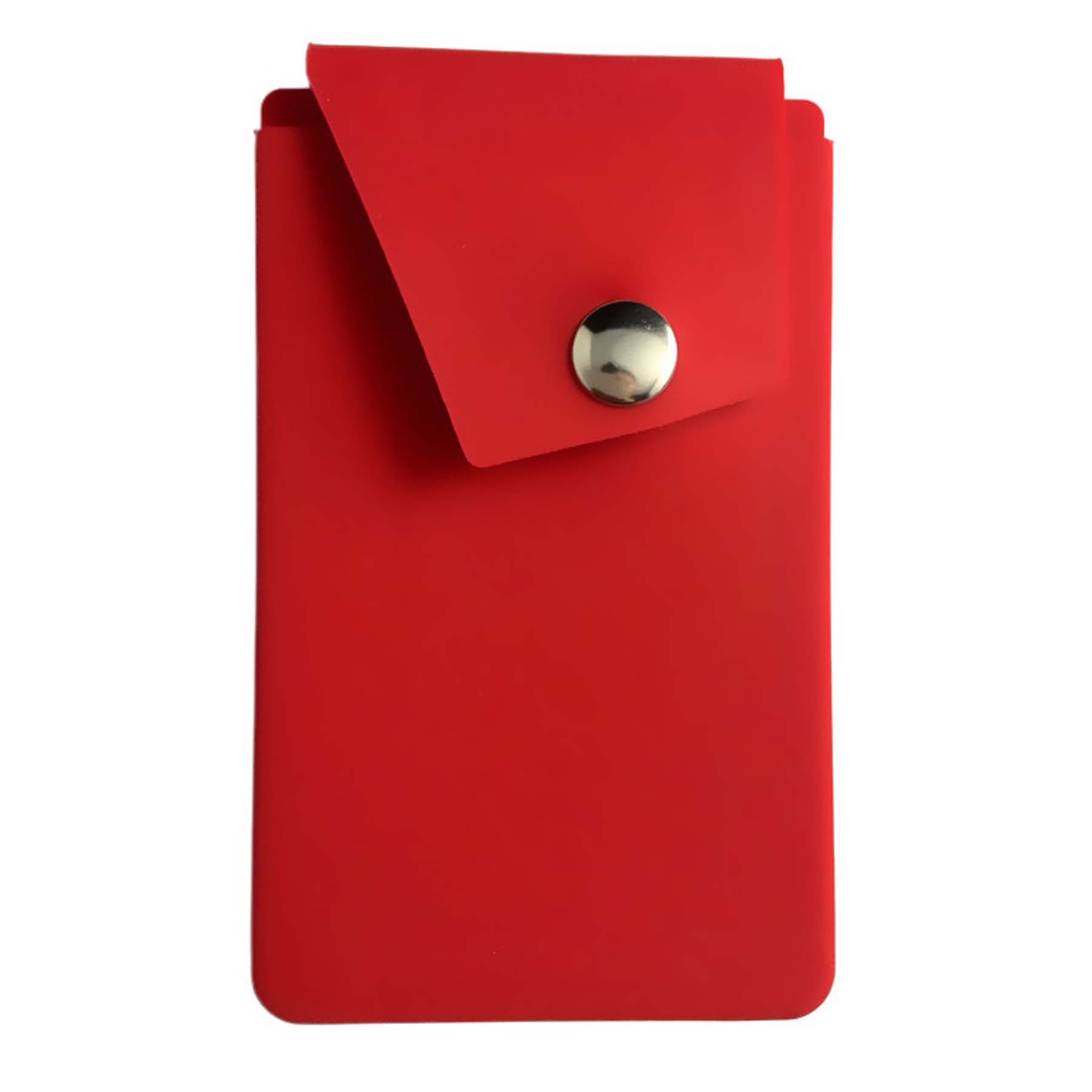 Silicone Phone Wallet with Stand and Secure Button 1
