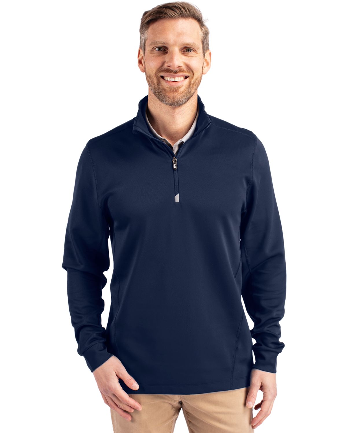 Cutter & Buck Traverse Recycled Smooth Stretch Mens Big & Tall Quarter Zip Pullover Big & Tall 6