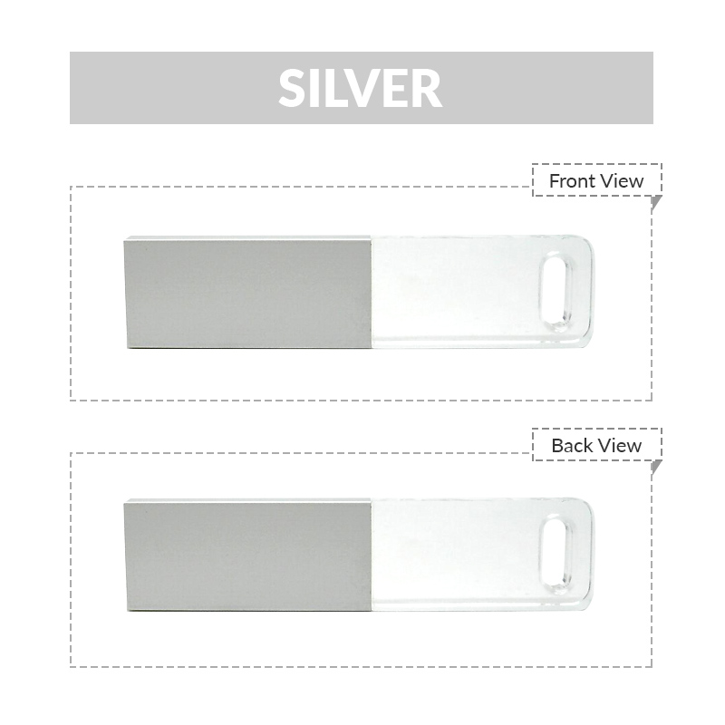 Lightweight LED Acrylic USB Flash Drive with Keychain 5