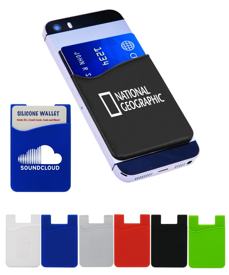 Union Printed - Silicone Phone Wallets - 1-Color Print 2