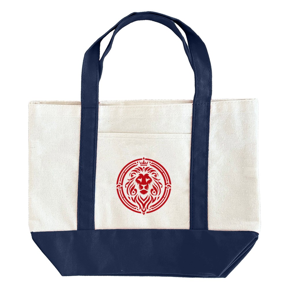 Mini Canvas Trader Joe's Style Tote Bag, custom tote bag with logo imprint 2