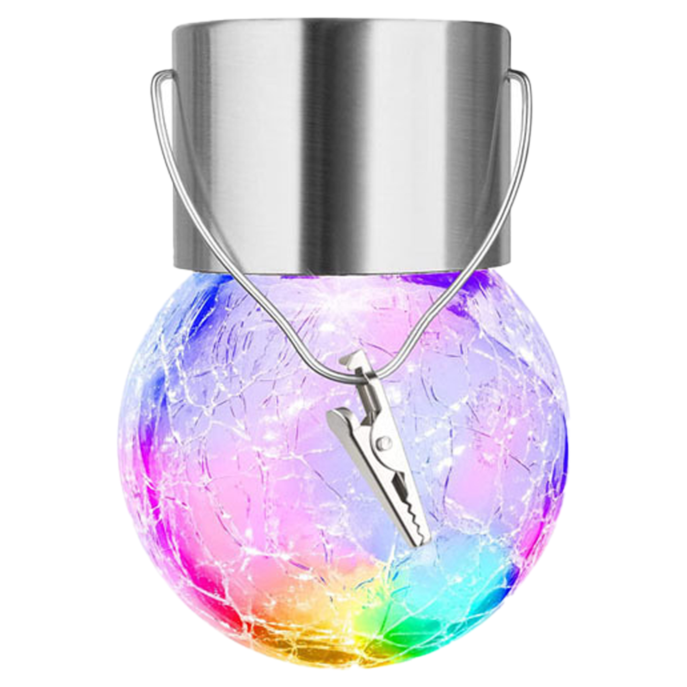 Glass Outdoor Hanging Cracked Ball Light 9