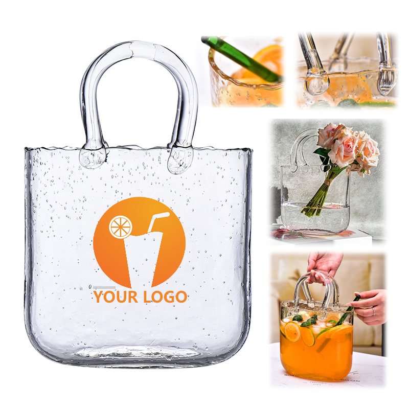 Handmade Glass Bag vase Drinking Cup 3