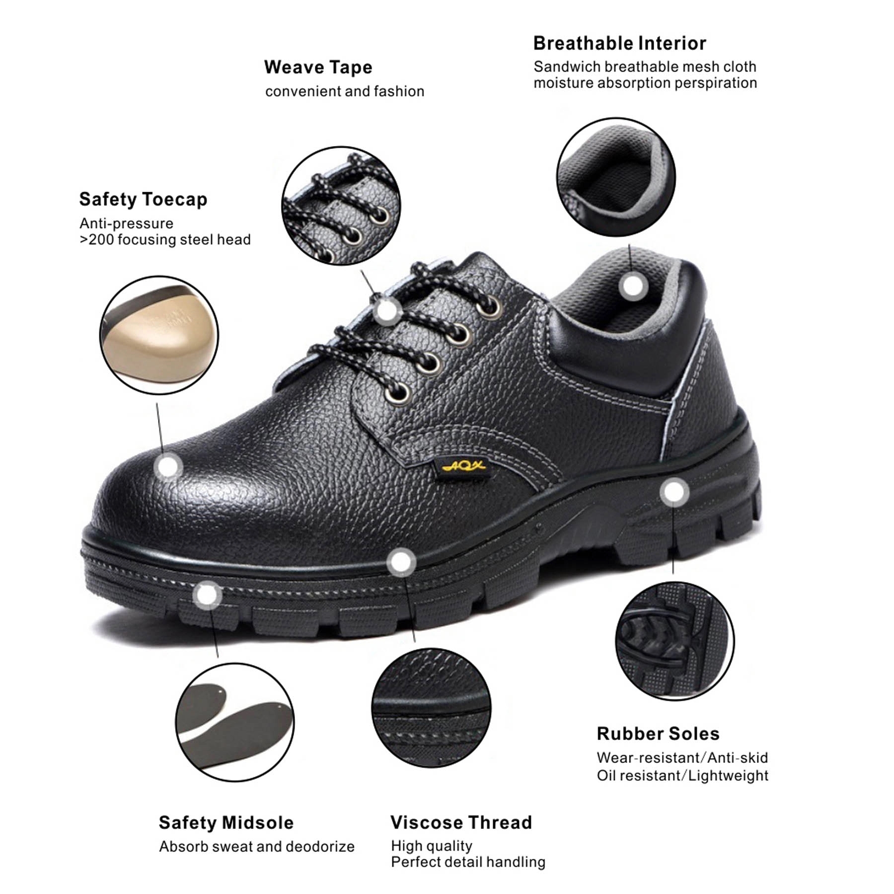 Steel Toe Anti Smash&puncture Oil Resistant Work Safety Shoe 2