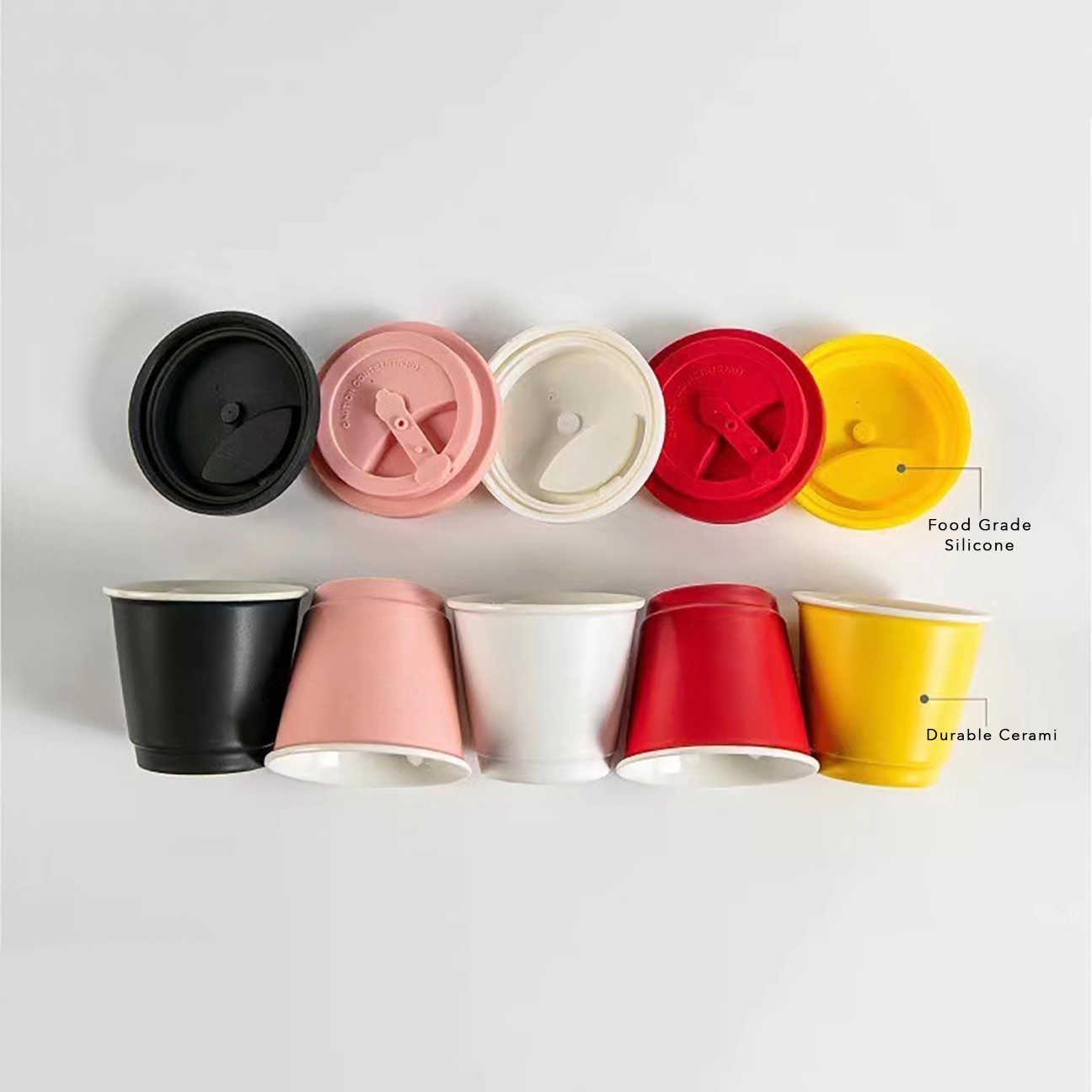 Ceramic Coffee Mug withTravel Lid 4
