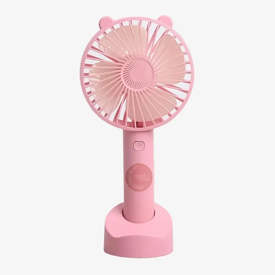 Mini Desk Fan with Cell Phone Holder and Lightup Message 7