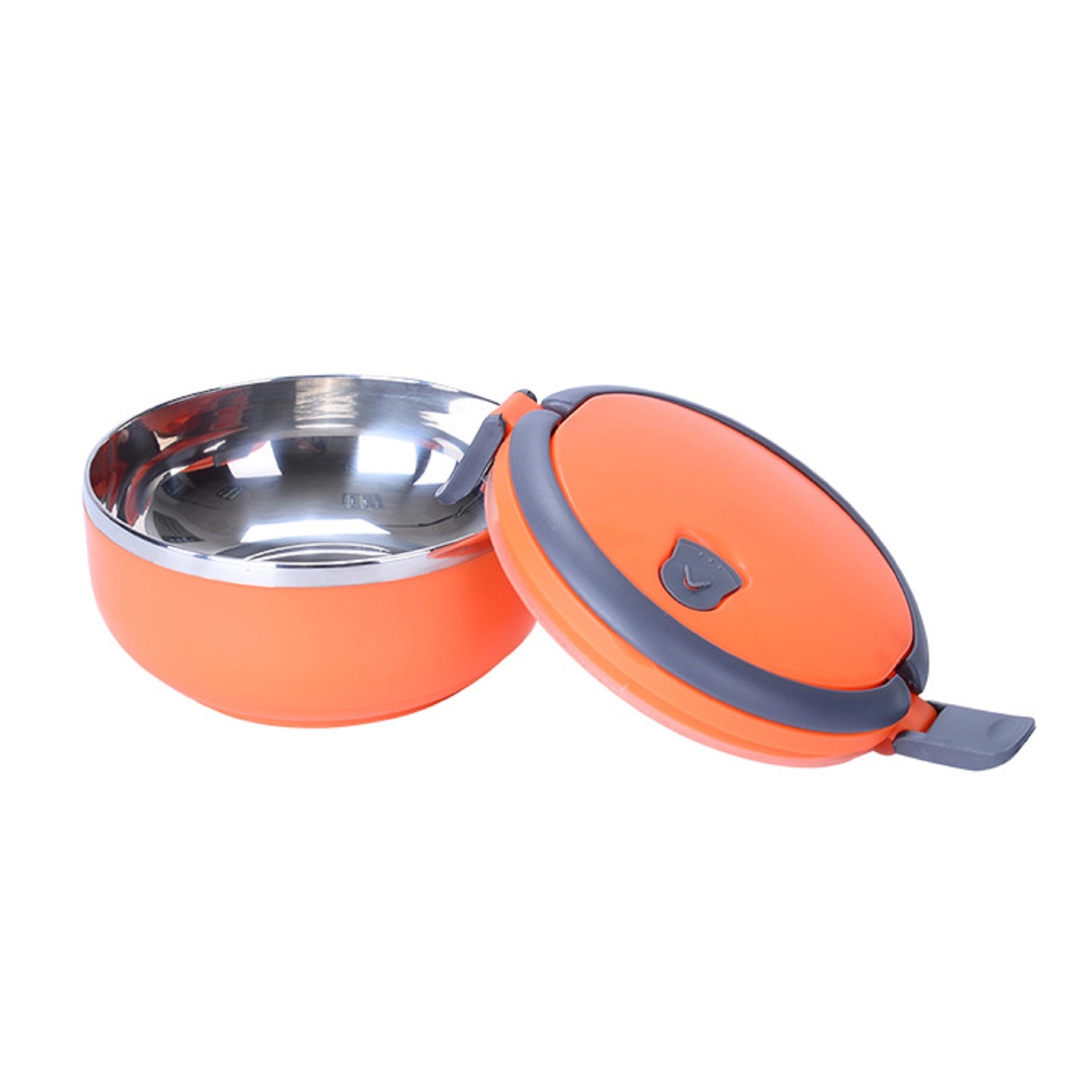 Round Shape Stainless Steel Lunch Box with Lock 8