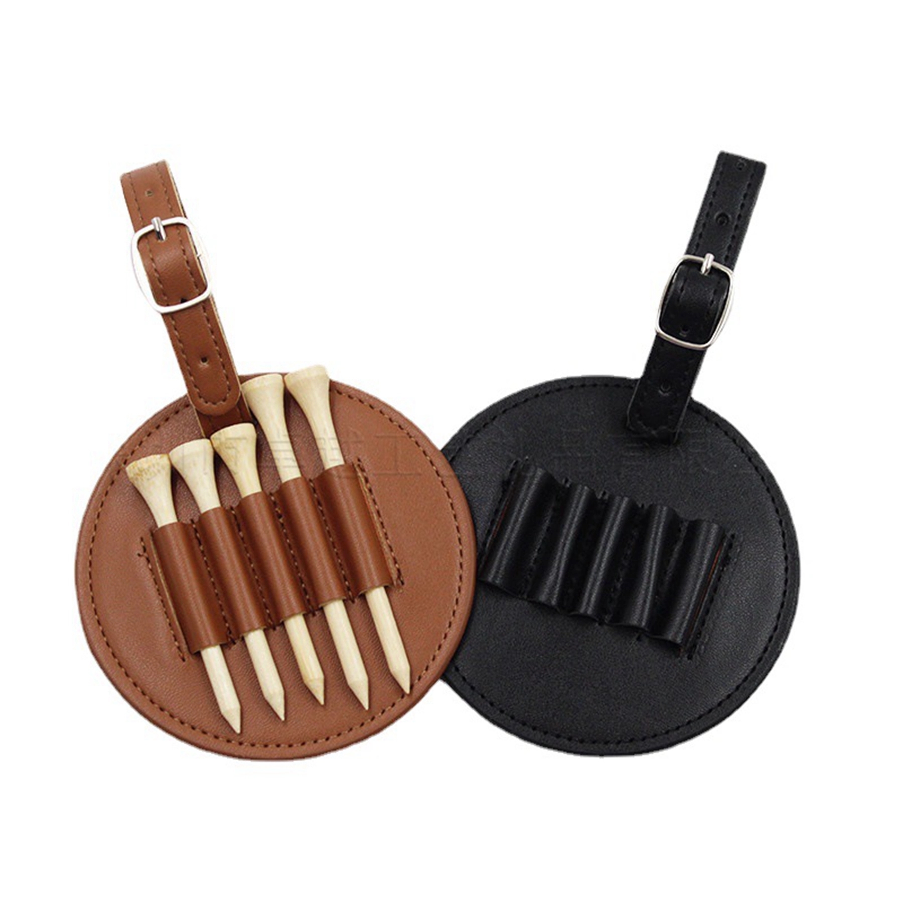 PU Leather Golf Tee Holder Bag 2