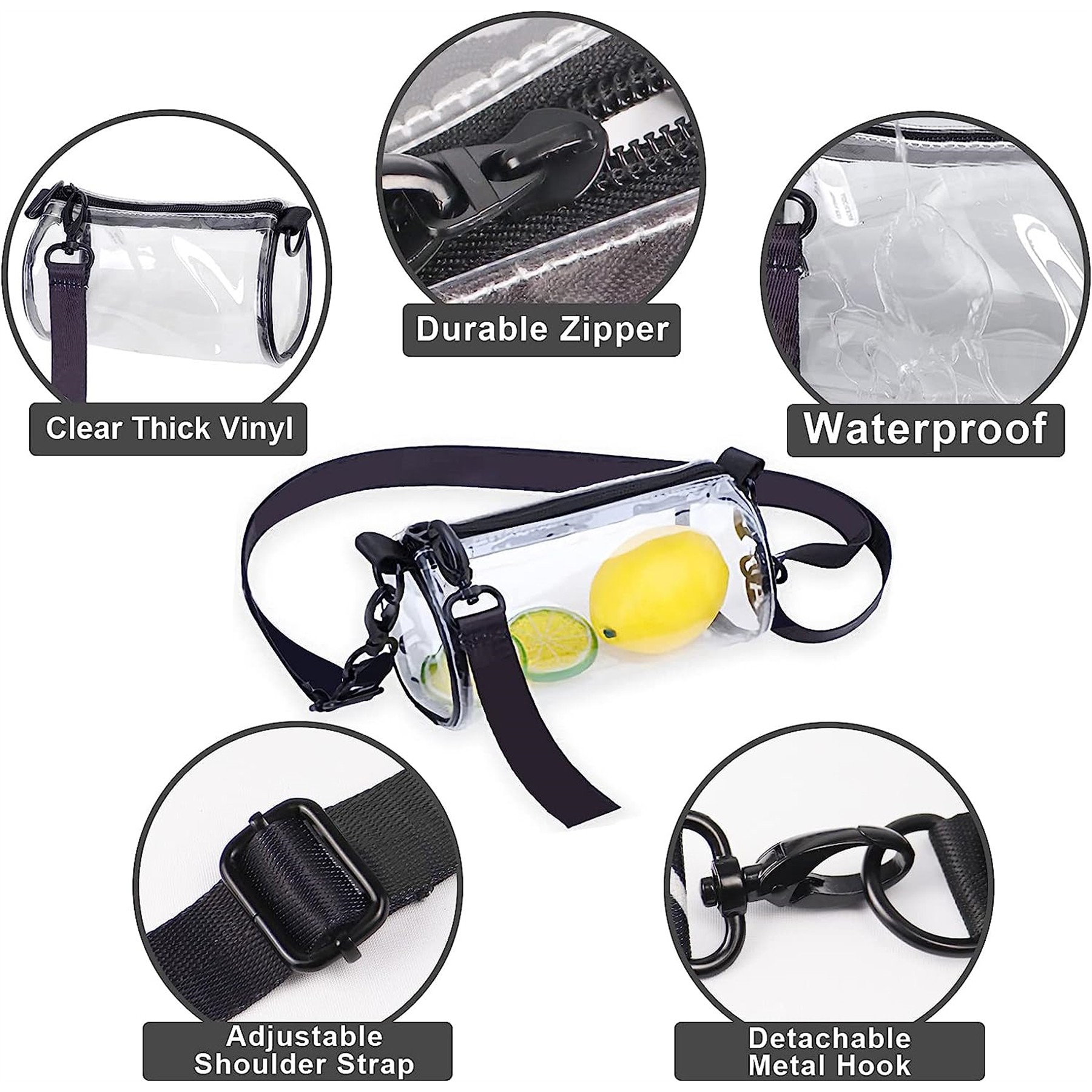 Stadium Approved Transparent Crossbody Purse Bag 3