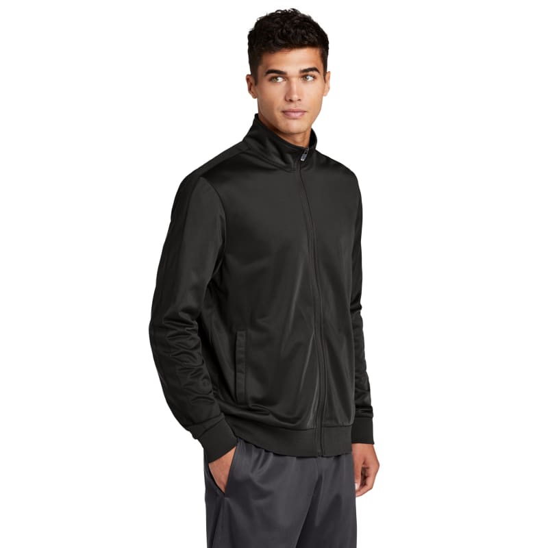 Sport-Tek Tricot Sleeve Stripe Track Jacket. 9