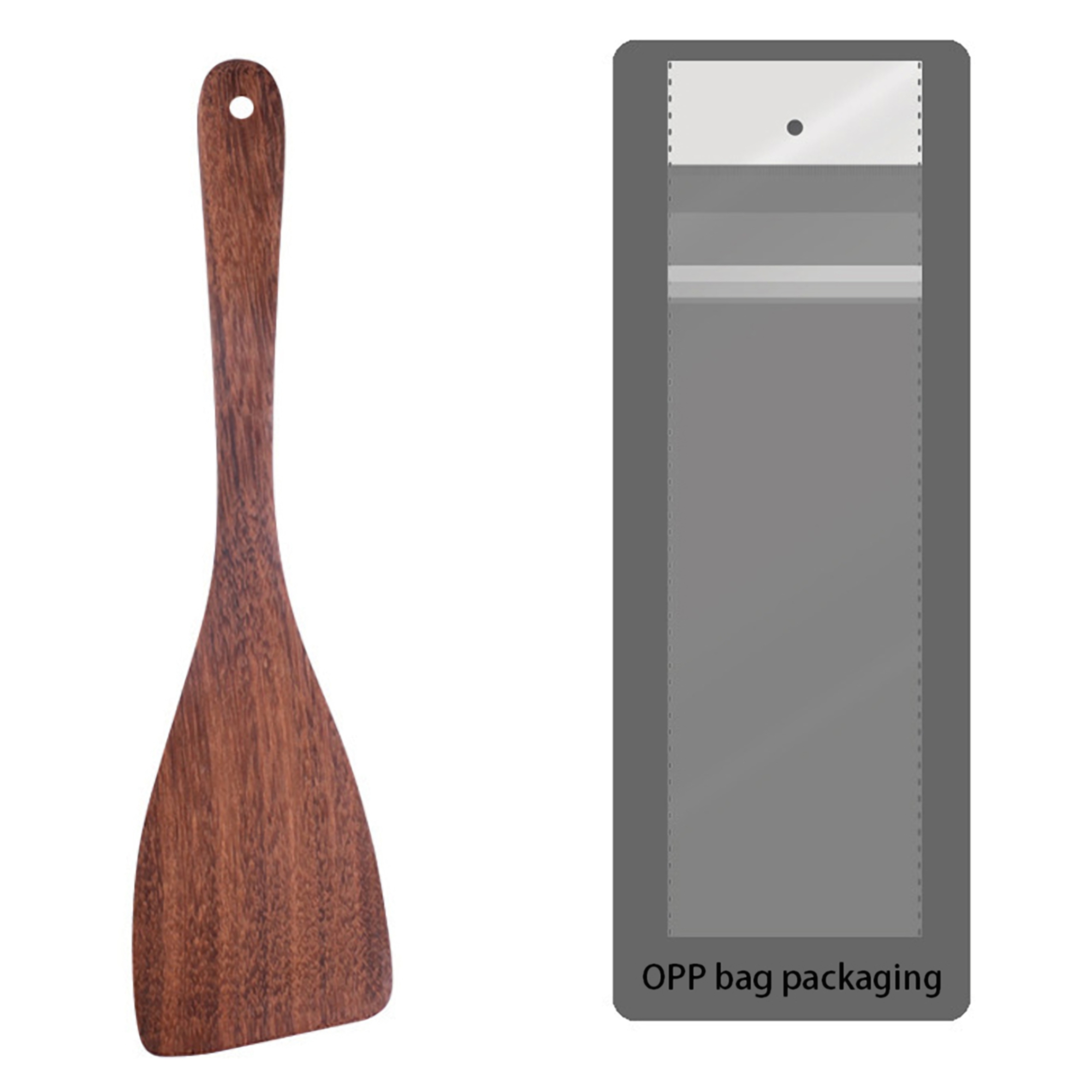 Wooden Curved Cooking Spatula 4