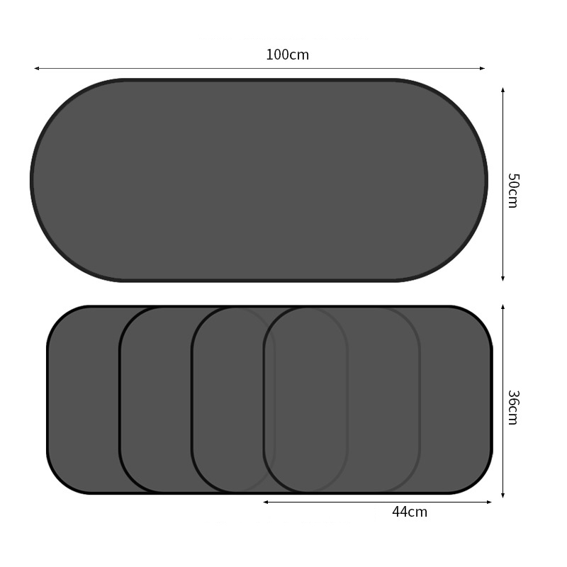 Polyester Mesh Car Sun Shade Set 4