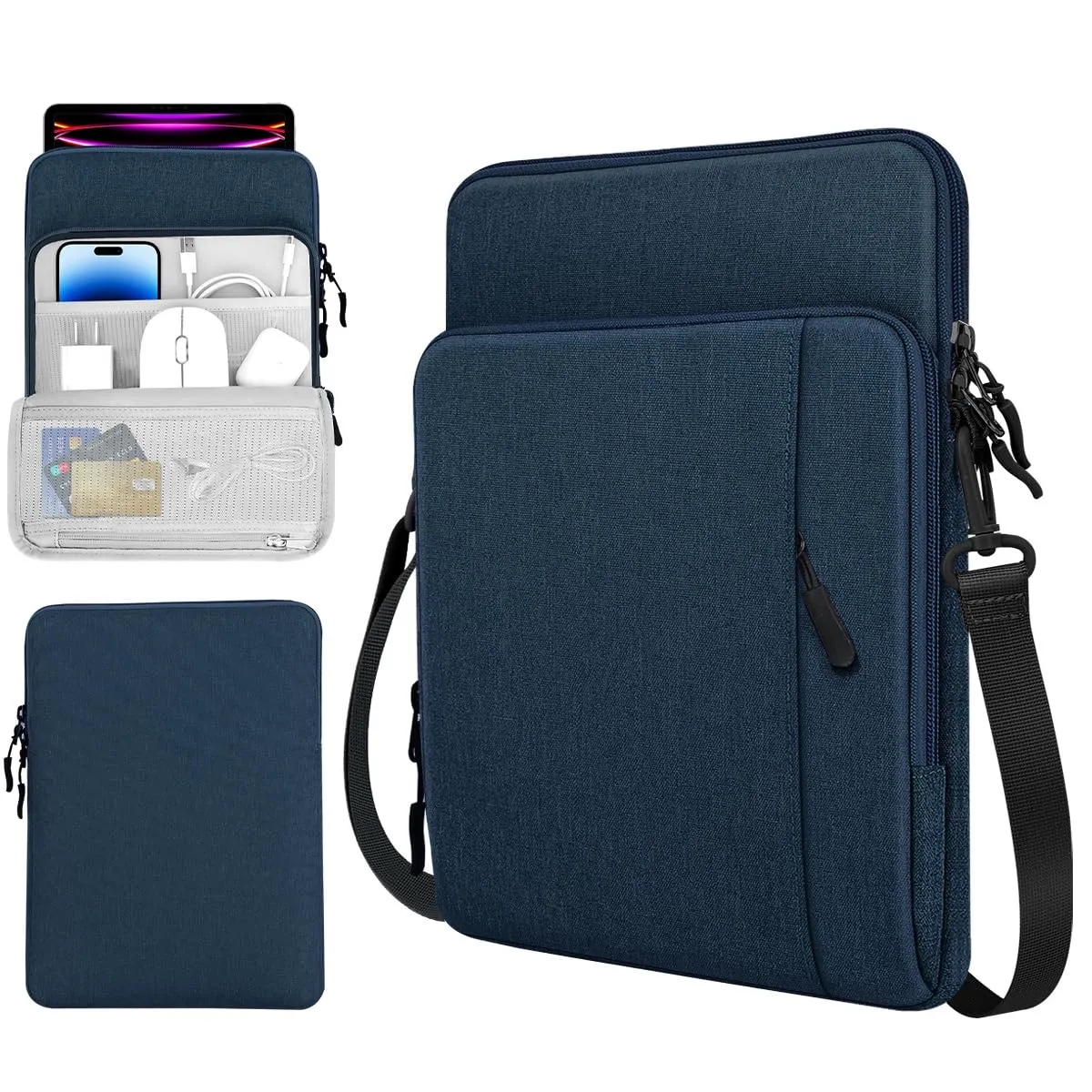 13" Laptop Sleeve Case Carrying Bag with Pockets 8