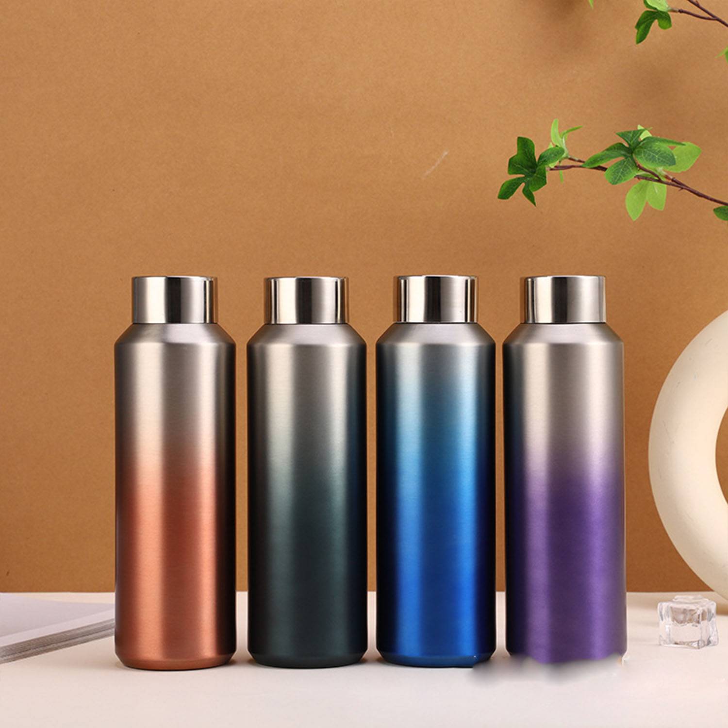 Portable gradient stainless steel insulated water bottle 2