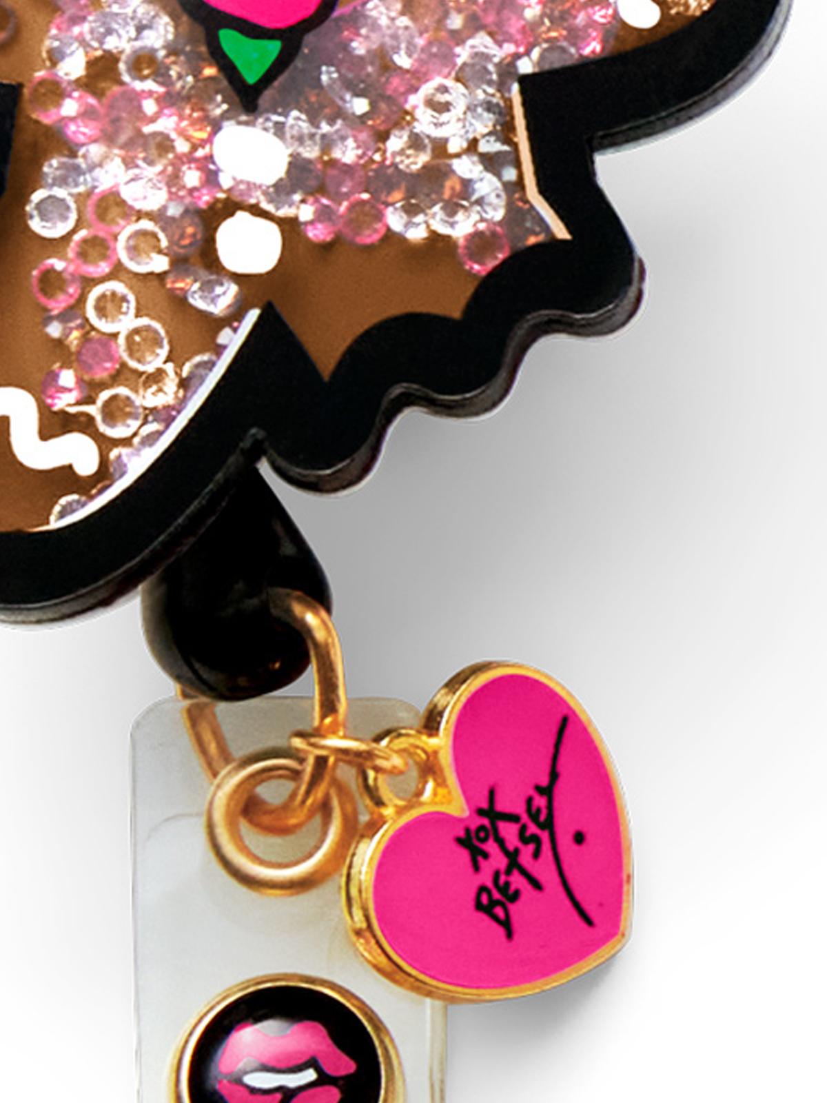 koi - Betsey Johnson - Retractable Cord With Snap Badge Holder Badge Reel 12