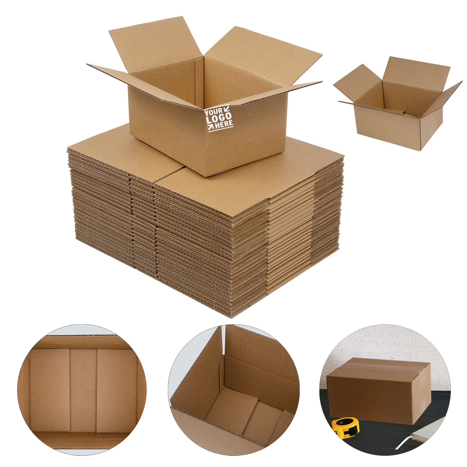 Durable 8x6x4 Inches Small Corrugated Cardboard Shipping Box 1