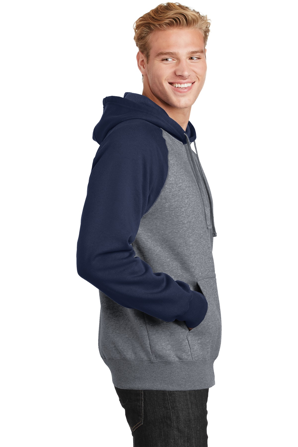 Sport-Tek Raglan Colorblock Pullover Hooded Sweatshirt. ST267 8