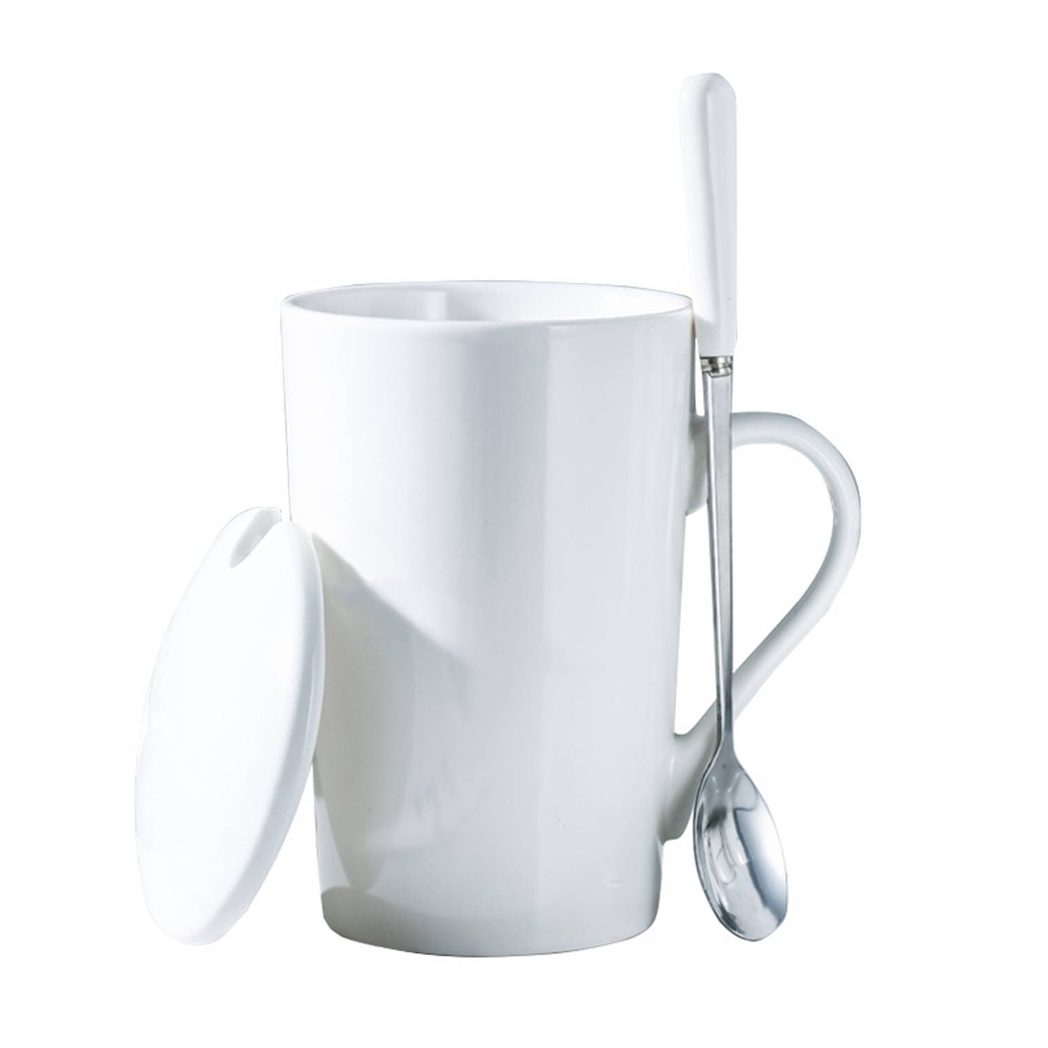 14oz Lead Free Ceramic Mug w/ Spoon 6