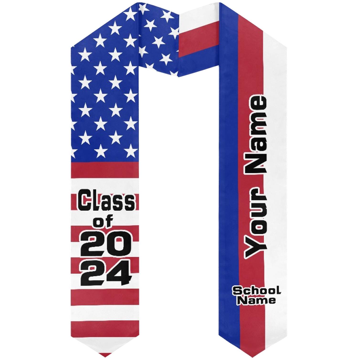 37" Custom Wearproof Graduation Stole Sash w/ Name & Photo 4