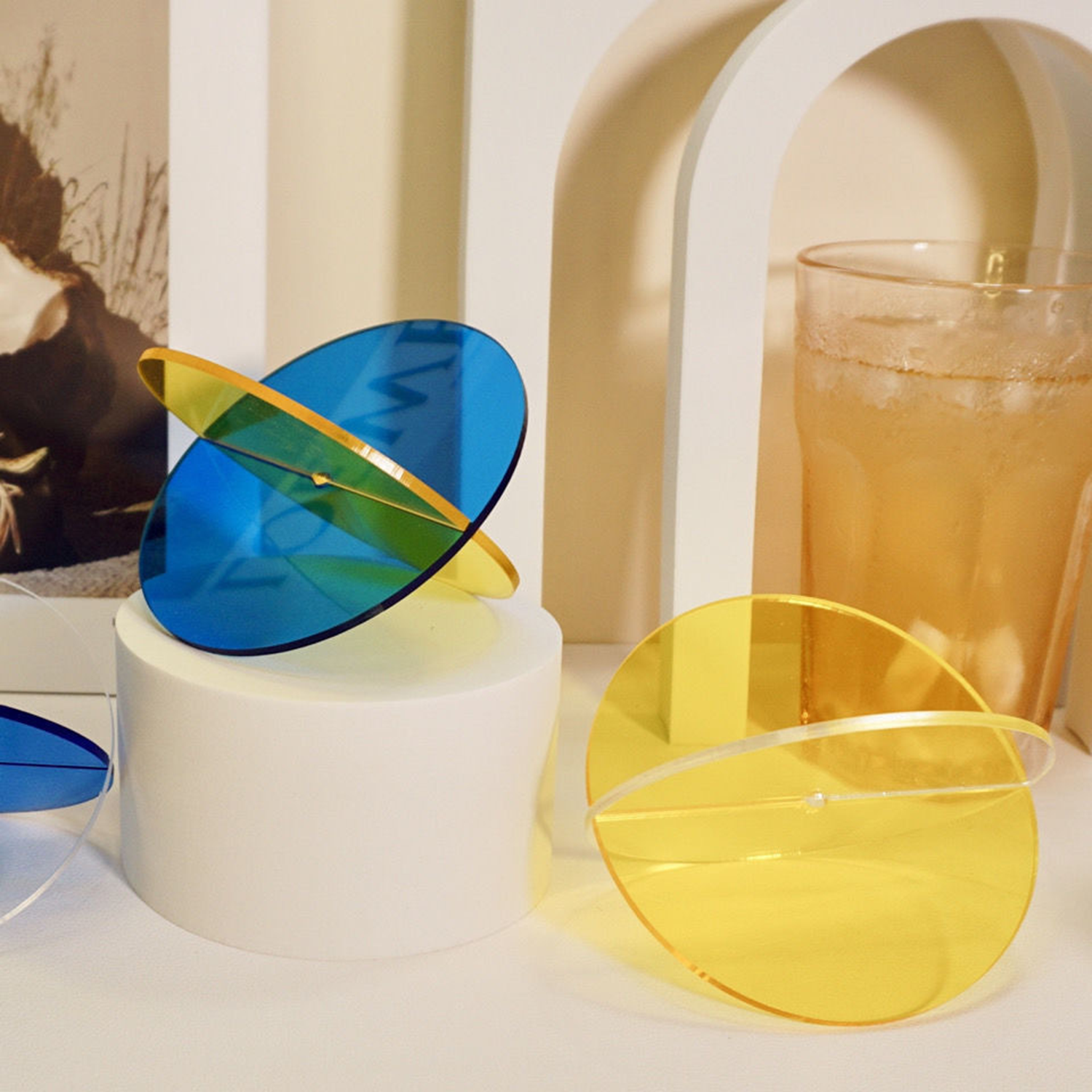 Drinks-Anti-Slip Durable Reusable Acrylic Colorful Coaster 5
