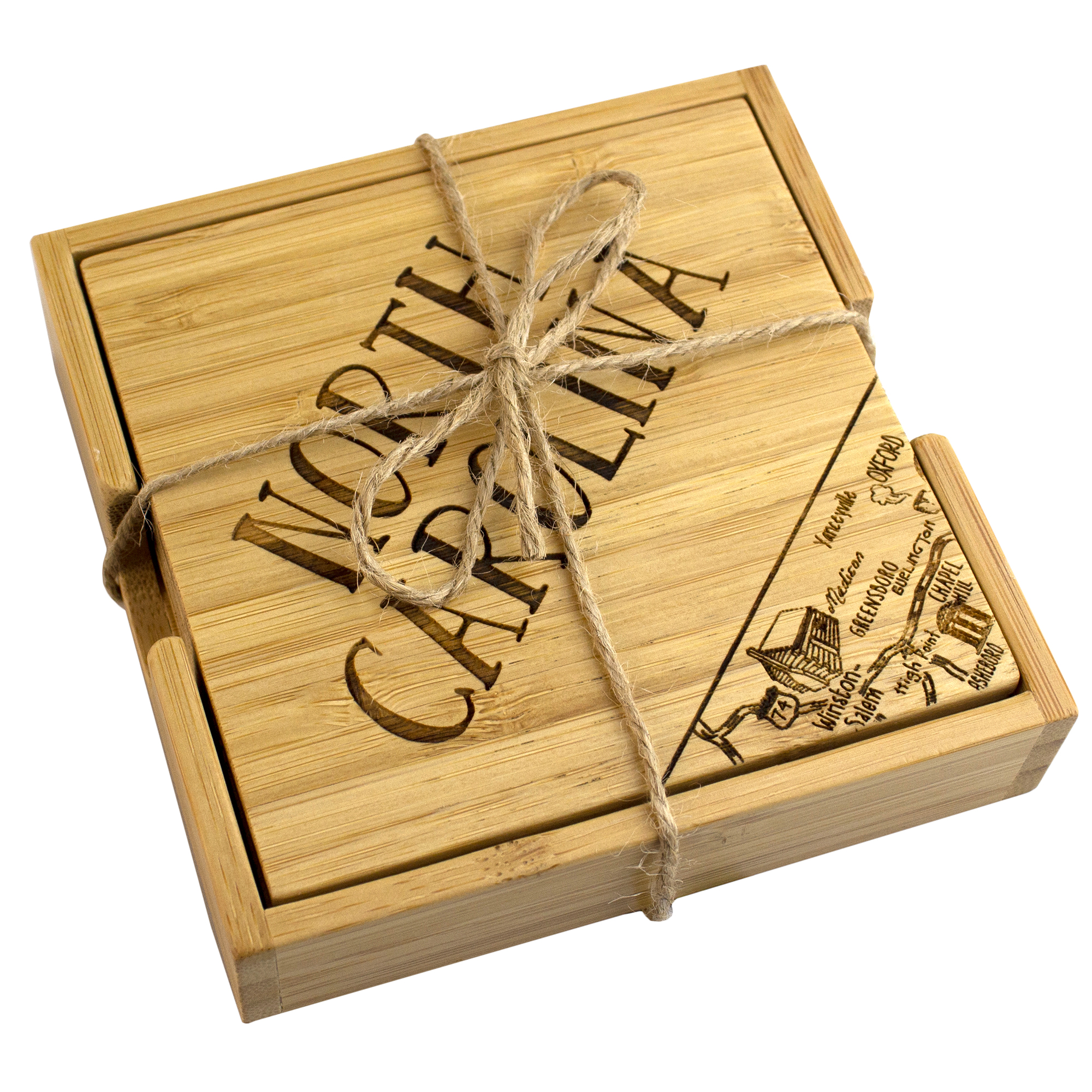 North Carolina Puzzle Coaster Set 3