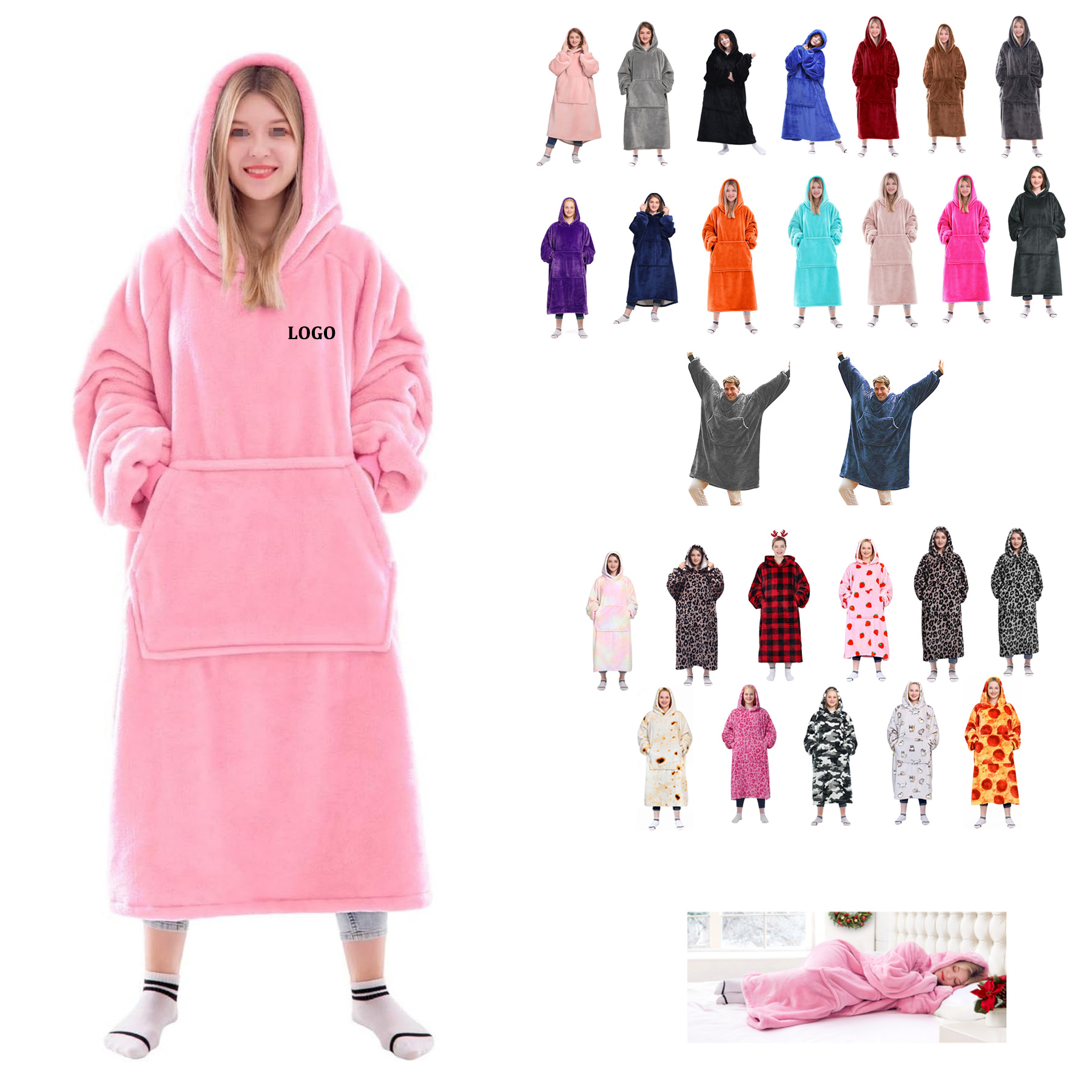 Unisex Wearable Blanket Hoodie 13
