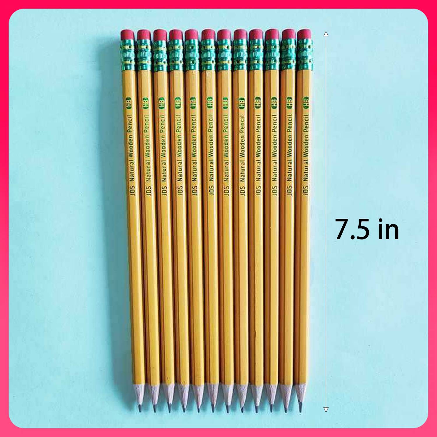 12 Pcs Wooden Sketching Pencils Set w/ Eraser 7