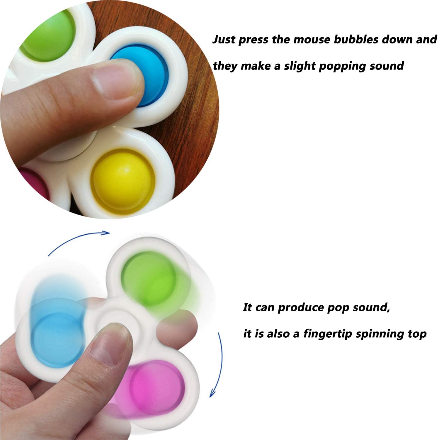 Push-Pop Bubble Sensory Toys for Adults & Kids ----Three Bubbles 3