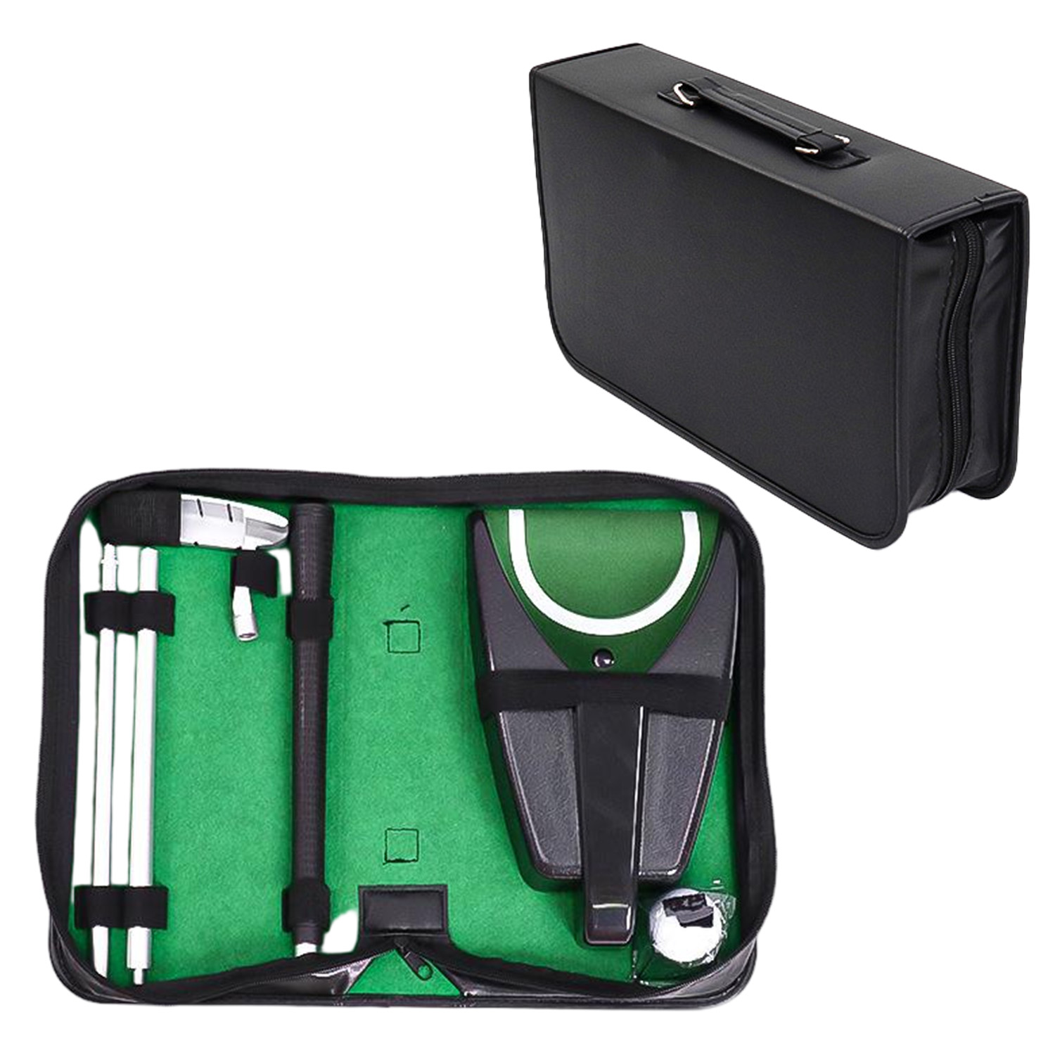 Detachable Golf Club Putting Set w/ Ball Return Cup 8