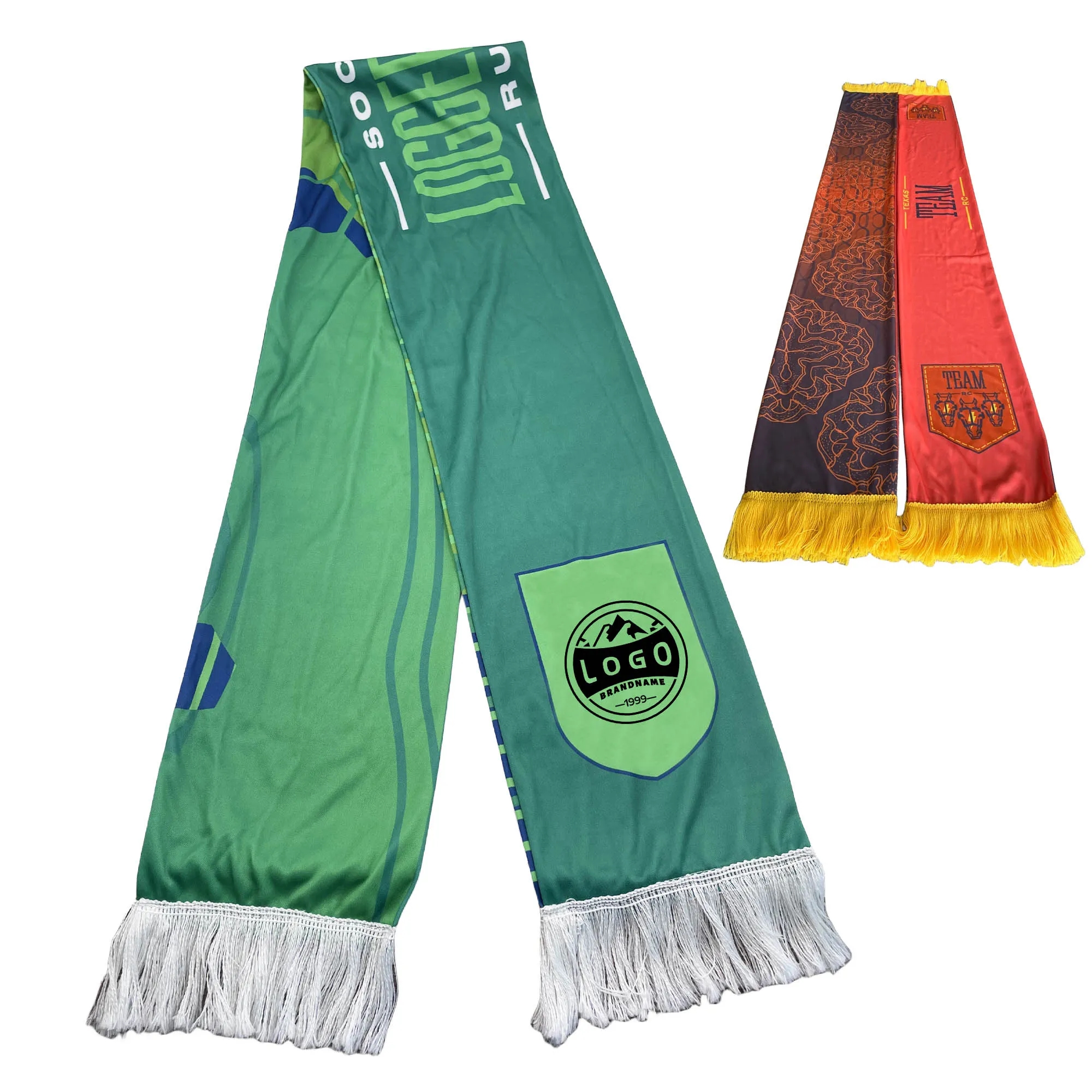 MOQ50 Custom Full Colour Football Fan Scarf 2