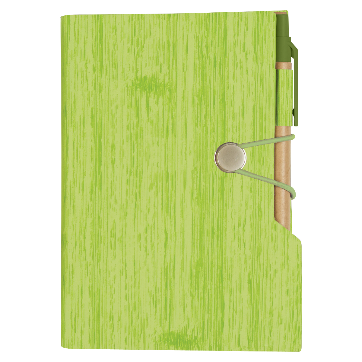 Woodgrain Look Notebook With Sticky Notes And Flags 16