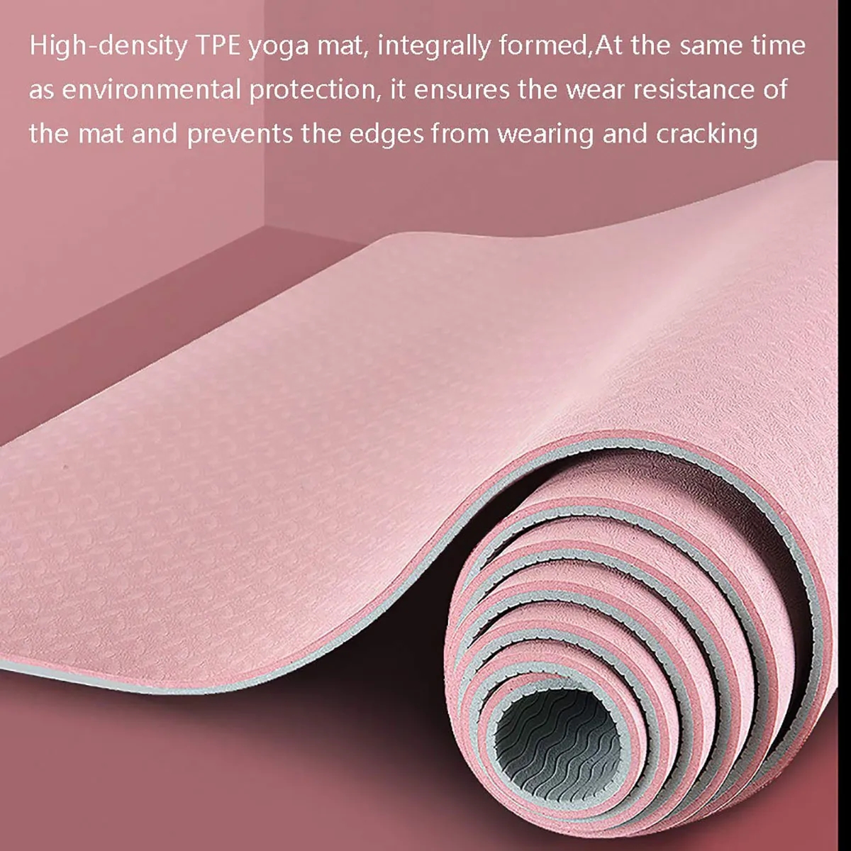 Two-color TPE Yoga Mat With Bag 3