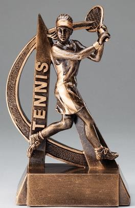 6-1/2" Ultra Action Female Tennis Player Sports Resin 2