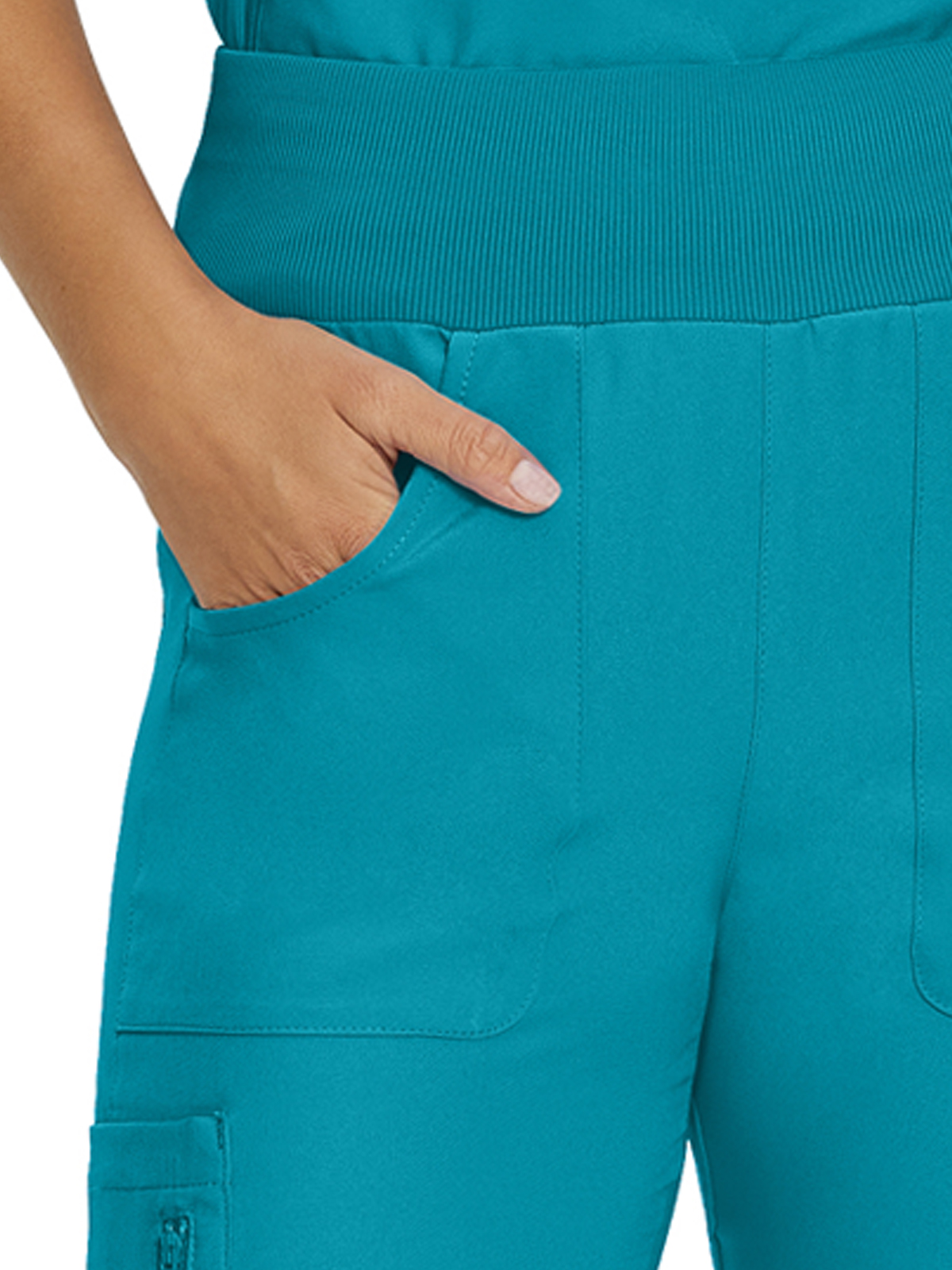 Landau - Forward - Women's Seven-Pocket Mid-Rise Rib-Knit Elastic Waist Jogger Pant 16