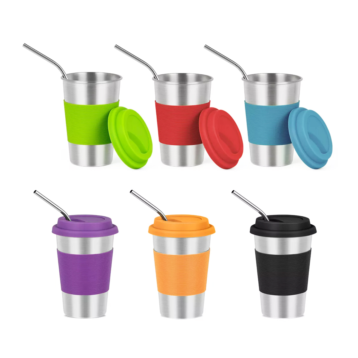 17Oz. Stainless Steel Tumbler with Reusable Straw 7