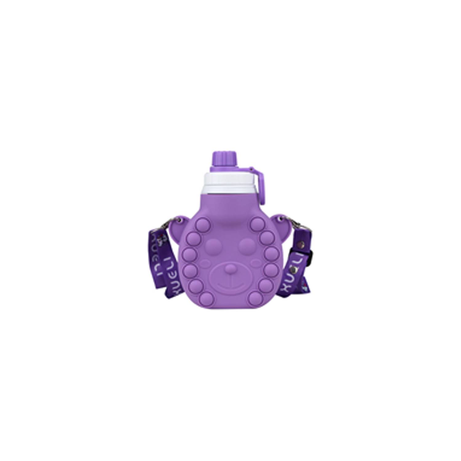 Silicone Collapsible Water Bottle With Embossed Push Bubble 3